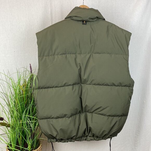 Browning Men's Army Green Down Filled Sleeveless Quilted Zip Front Vest M - Picture 2 of 5
